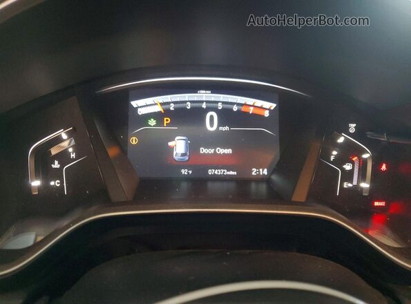 5J6RW1H54KA004572 2019 HONDA CR-V White Vista del cuadro de instrumentos