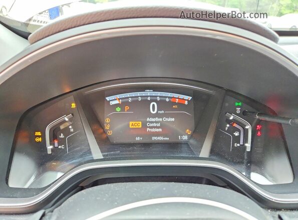 5J6RW1H83KL006604 2019 HONDA CR-V Burgundy Вид щитка приладів