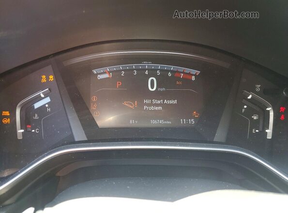 5J6RW1H89KA028795 2019 HONDA CR-V Gray Вид щитка приладів