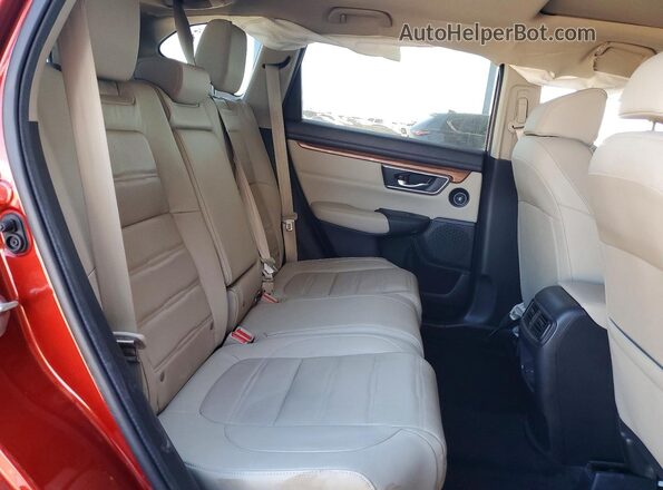 5J6RW1H8XKL005191 2019 HONDA CR-V Maroon Rear seats view