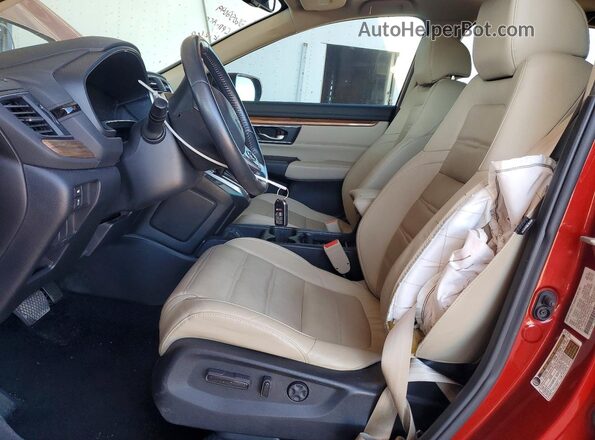 5J6RW1H8XKL005191 2019 HONDA CR-V Maroon Front interior view