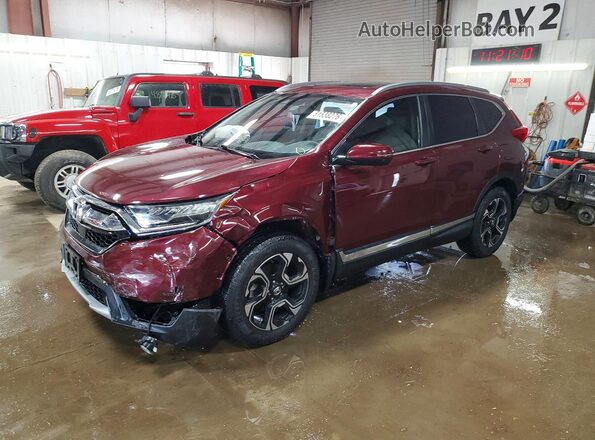 5J6RW2H92JL033600 2018 HONDA CR-V Темно-бордовый Передняя левая четверть