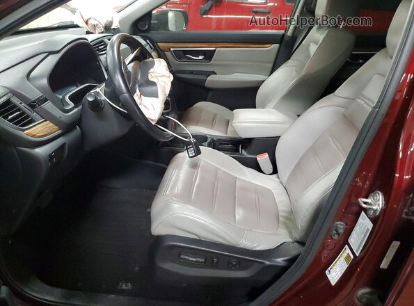 5J6RW2H92JL033600 2018 HONDA CR-V Темно-бордовый Вид салона спереди