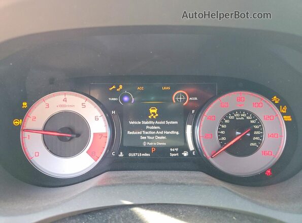 5J8TC1H6XML016523 2021 ACURA RDX White Widok zestawu wskaźników