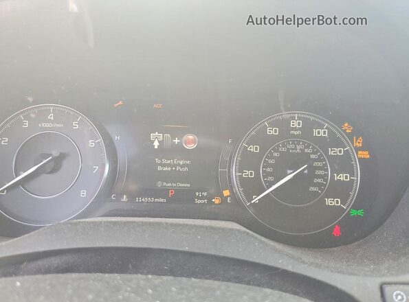 5J8TC2H52KL030958 2019 ACURA RDX Черный Вид щитка приборов