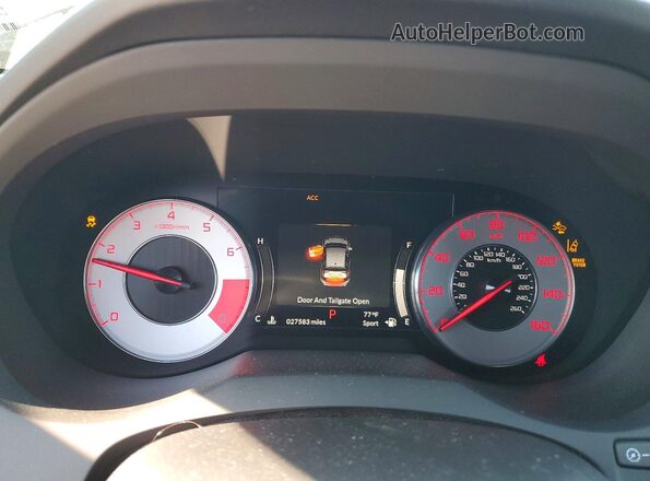 5J8TC2H62ML037436 2021 ACURA RDX Black Vista del cuadro de instrumentos