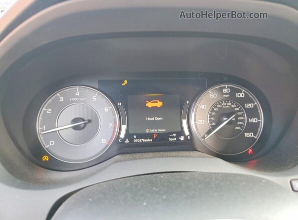 5J8TC2H78LL016842 2020 ACURA RDX Gray ხელსაწყოთა პანელის ხედი