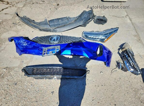 5J8TC2H84PL003519 2023 ACURA RDX Blue Vista de la etiqueta del VIN