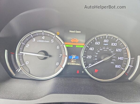 5J8YD4H57LL005179 2020 ACURA MDX Черный Вид щитка приборов