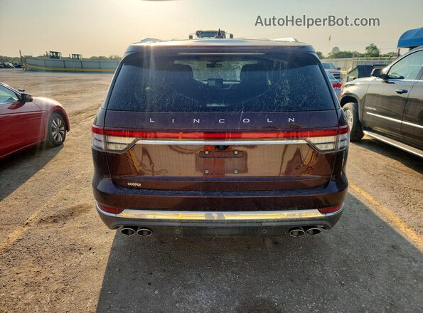 5LM5J7XC2LGL04267 2020 LINCOLN AVIATOR Коричневый Вид сзади