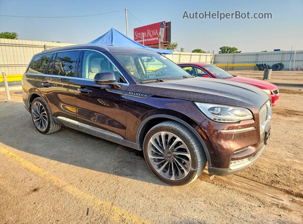 5LM5J7XC2LGL04267 2020 LINCOLN AVIATOR Коричневый Передняя правая четверть
