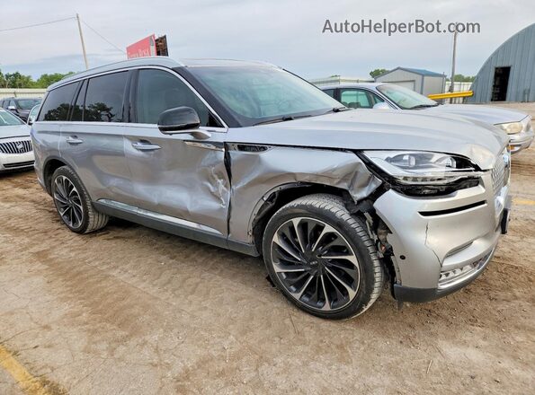 5LM5J7XC5LGL00567 2020 LINCOLN AVIATOR Серебряный Передняя правая четверть