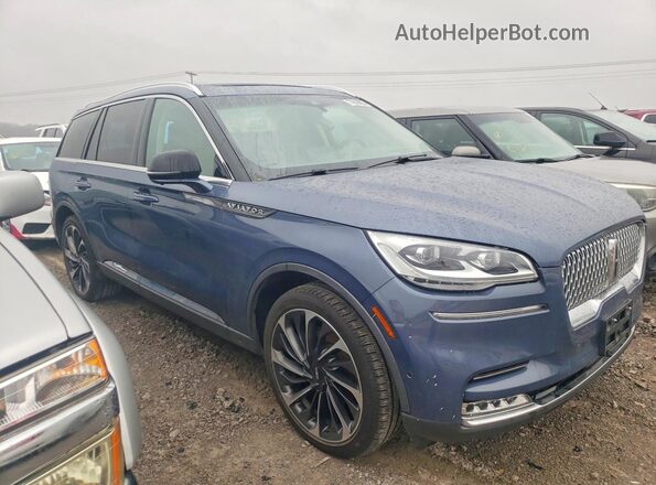 5LM5J7XC7MGL13497 2021 LINCOLN AVIATOR Синий Передняя правая четверть