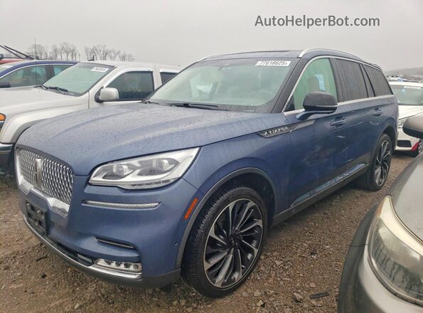 5LM5J7XC7MGL13497 2021 LINCOLN AVIATOR Синий Передняя левая четверть