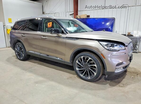 5LM5J7XC7MGL14102 2021 LINCOLN AVIATOR Желто-коричневый Передняя правая четверть