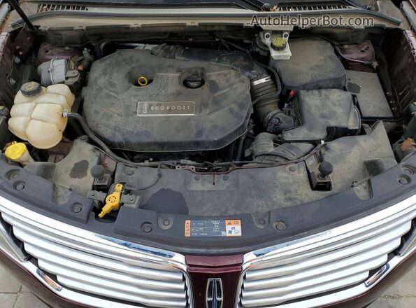 5LMCJ2C91GUJ11121 2016 LINCOLN MKC Maroon Շարժիչի բաժամունքի տեսք
