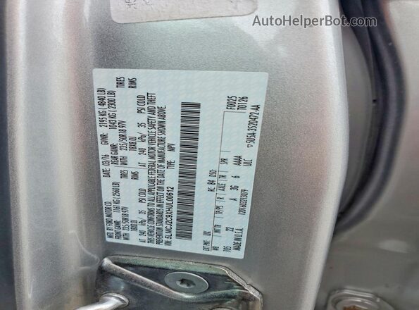 5LMCJ2C9XHUL00612 2017 LINCOLN MKC White VIN sticker view