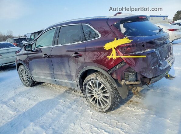 5LMCJ3D90HUL40069 2017 LINCOLN MKC Бордовый Задняя левая четверть