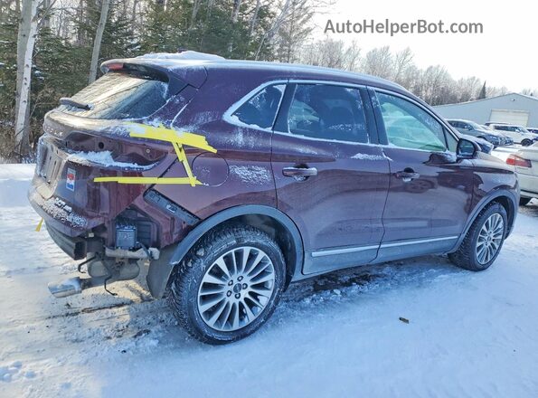 5LMCJ3D90HUL40069 2017 LINCOLN MKC Бордовый Задняя правая четверть