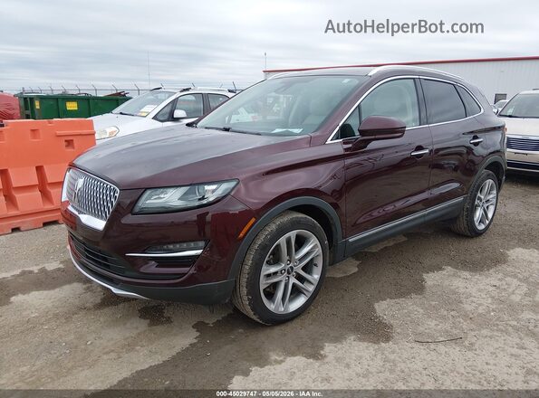 5LMCJ3D90KUL25675 2019 LINCOLN MKC Бордовый Передняя левая четверть
