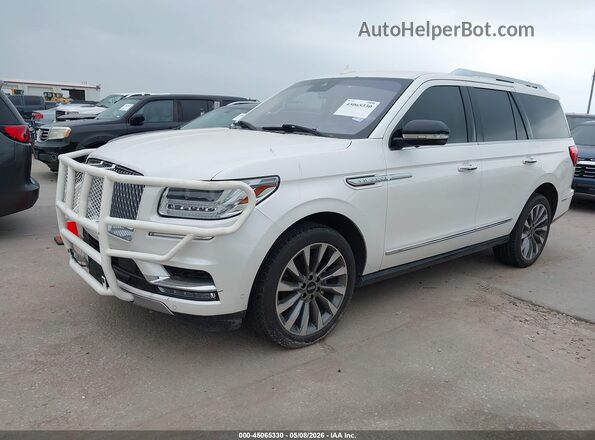 5LMJJ2HT7JEL12907 2018 LINCOLN NAVIGATOR White წინა მარცხენა ხედი სამი მეოთხედიდან