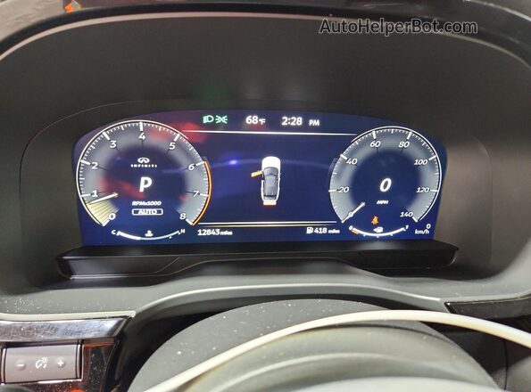 5N1AL1FS8TC343325 2026 INFINITI QX60 Gray Vista del cuadro de instrumentos
