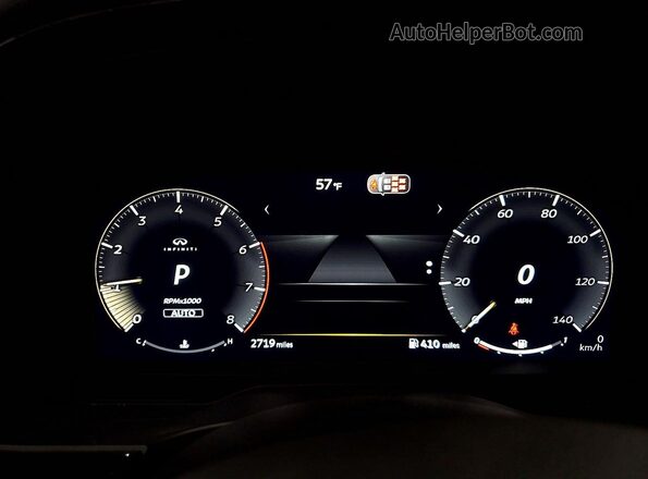 5N1AL1FSXTC349885 2026 INFINITI QX60 Green ხელსაწყოთა პანელის ხედი