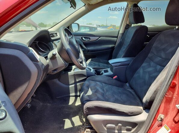 5N1AT2MT4GC899686 2016 NISSAN ROGUE Red Widok wnętrza z przodu