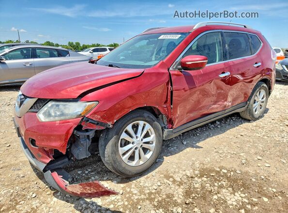5N1AT2MT4GC899686 2016 NISSAN ROGUE Red Przód lewy
