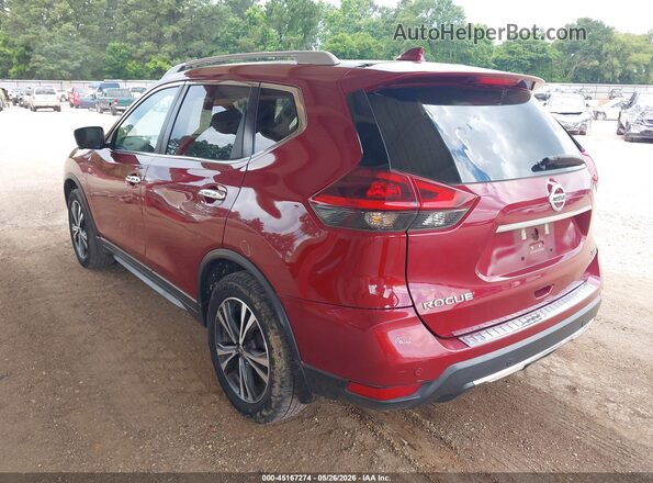 5N1AT2MT7LC813474 2020 NISSAN ROGUE Maroon Trasero izquierdo
