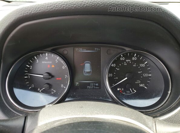 5N1AT2MT9HC895814 2017 NISSAN ROGUE Blue Вид щитка приладів