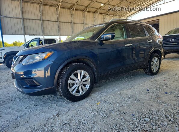 5N1AT2MV2GC839469 2016 NISSAN ROGUE Blue Առջևի ձախ երեք քառորդ տեսարան