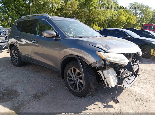 5N1AT2MV2GC916759 2016 NISSAN ROGUE Gray Przód prawy