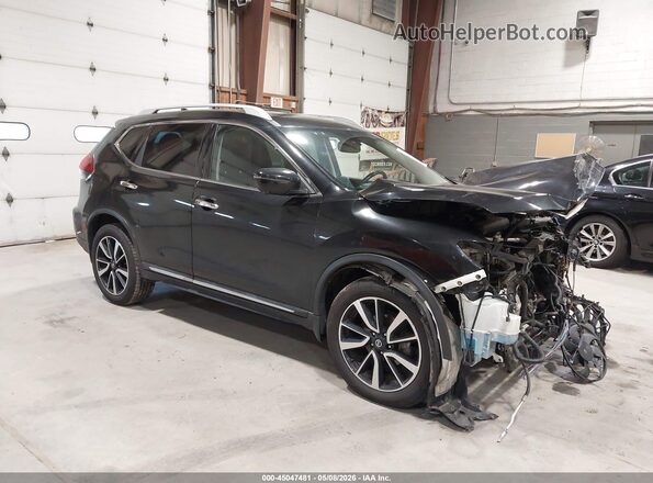 5N1AT2MV3KC744833 2019 NISSAN ROGUE Черный Передняя правая четверть