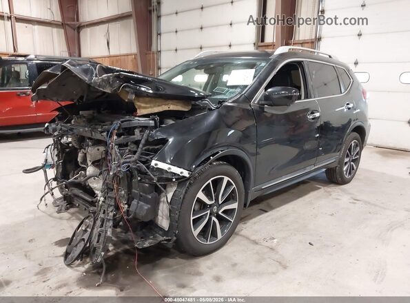 5N1AT2MV3KC744833 2019 NISSAN ROGUE Черный Передняя левая четверть