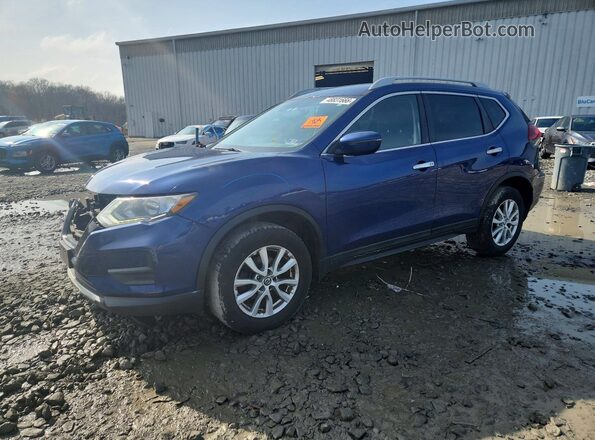 5N1AT2MV3KC845922 2019 NISSAN ROGUE Blue Առջևի ձախ երեք քառորդ տեսարան