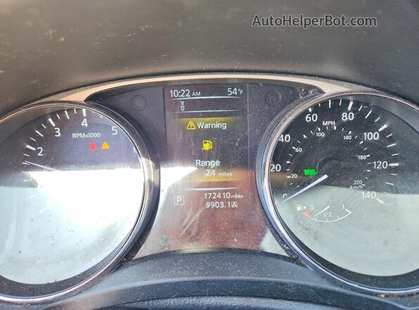 5N1AT2MV4GC770672 2016 NISSAN ROGUE Silver Вид щитка приладів