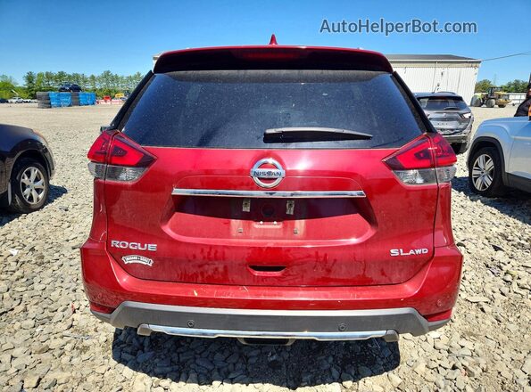 5N1AT2MV4KC702087 2019 NISSAN ROGUE Red Widok z tyłu