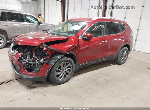 5N1AT2MV5GC737969 2016 NISSAN ROGUE Красный Передняя левая четверть
