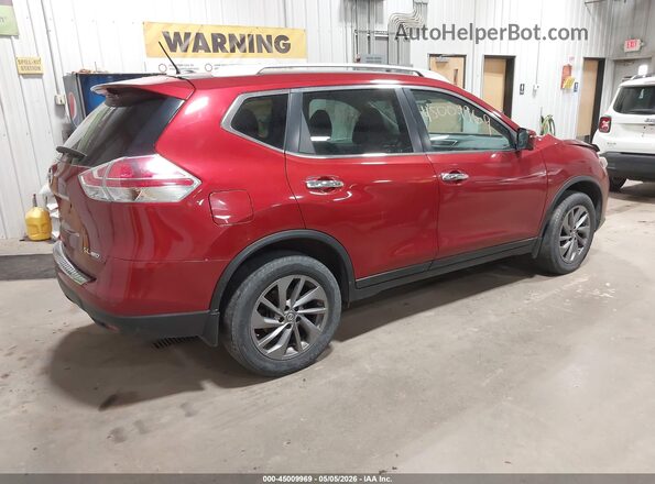 5N1AT2MV5GC737969 2016 NISSAN ROGUE Красный Задняя правая четверть