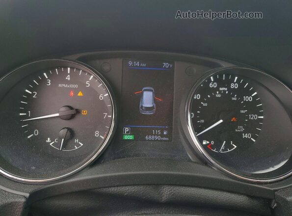 5N1AT2MV6JC851874 2018 NISSAN ROGUE Silver ხელსაწყოთა პანელის ხედი