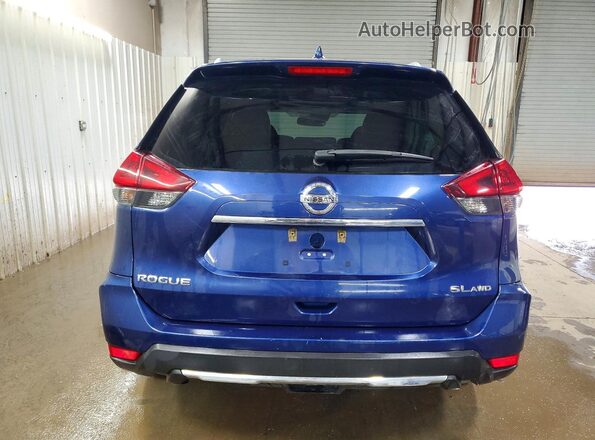 5N1AT2MV7JC731453 2018 NISSAN ROGUE Blue უკანა ხედი