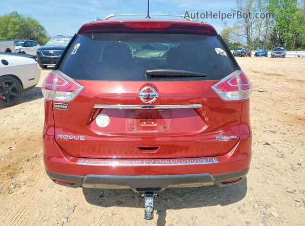 5N1AT2MV8GC809537 2016 NISSAN ROGUE Burgundy Вид ззаду