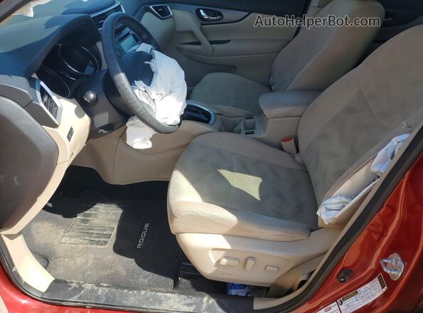 5N1AT2MV8GC809537 2016 NISSAN ROGUE Burgundy Вид салону спереду