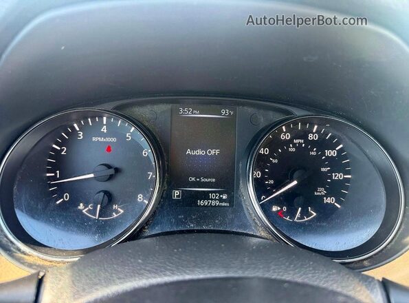 5N1AT2MV8HC817543 2017 NISSAN ROGUE Black Вид панелі приладів