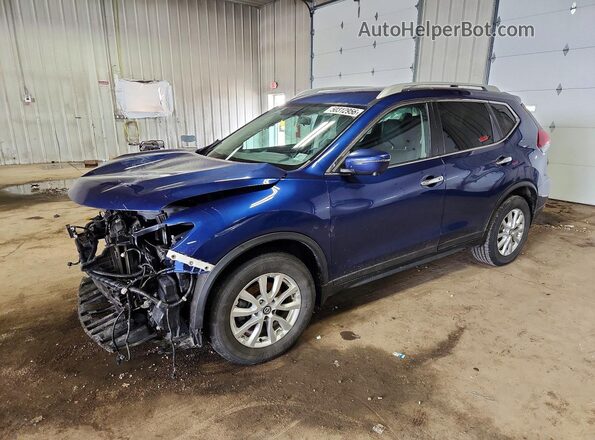 5N1AT2MV8JC701460 2018 NISSAN ROGUE Blue Przód lewy