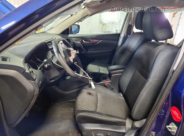 5N1AT2MV8JC701460 2018 NISSAN ROGUE Blue Widok wnętrza z przodu