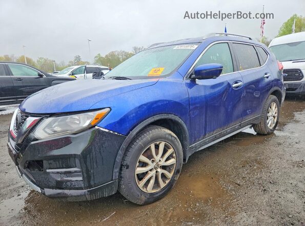 5N1AT2MV8JC789765 2018 NISSAN ROGUE Blue წინა მარცხენა ხედი სამი მეოთხედიდან