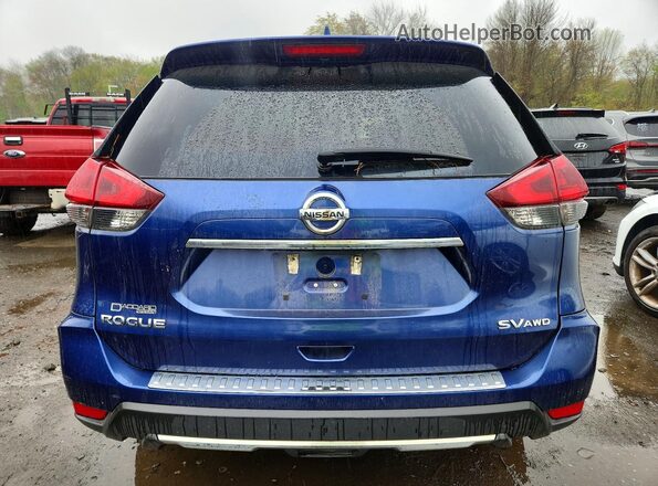 5N1AT2MV8JC789765 2018 NISSAN ROGUE Blue უკანა ხედი