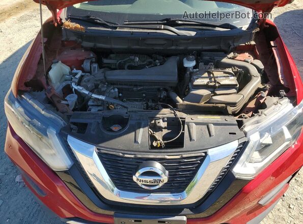 5N1AT2MV9HC805062 2017 NISSAN ROGUE Red ძრავის განყოფილების ხედი